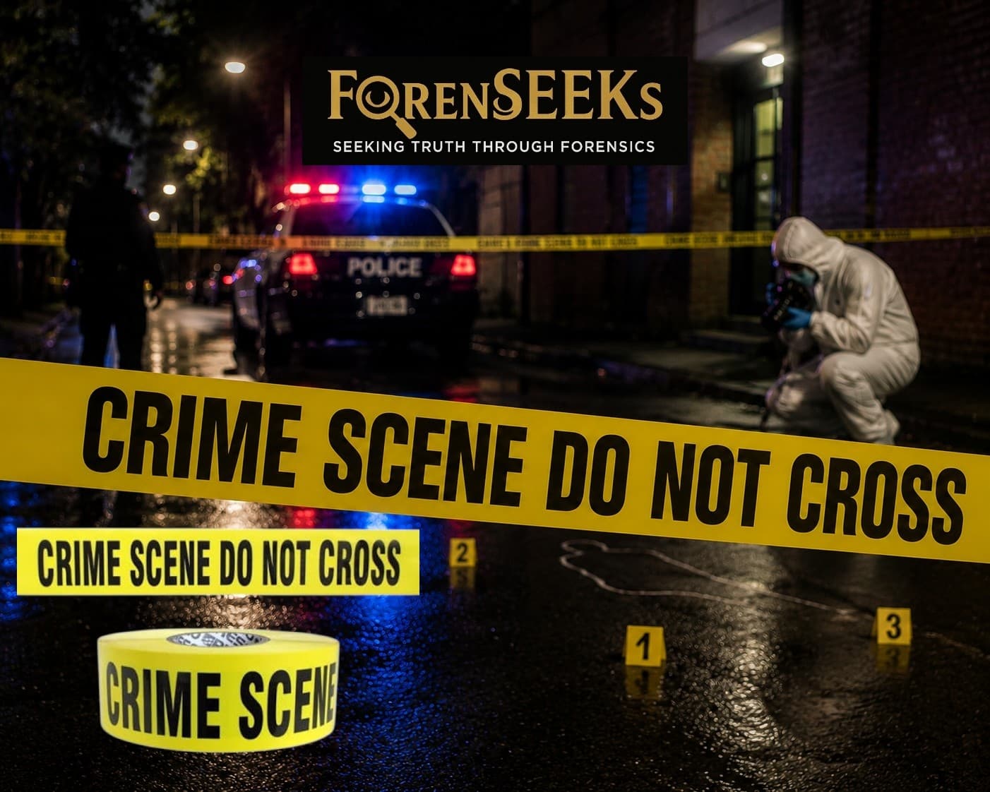 Crime Scene Do Not Cross highly visible yellow
